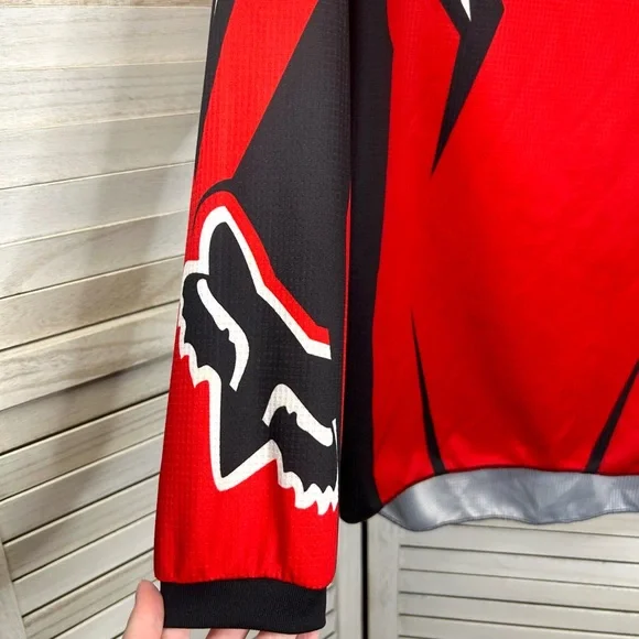 Fox Racing Motocross Gear Men’s Red and Black Honda Long Sleeve Jersey Medium - Picture 7 of 10